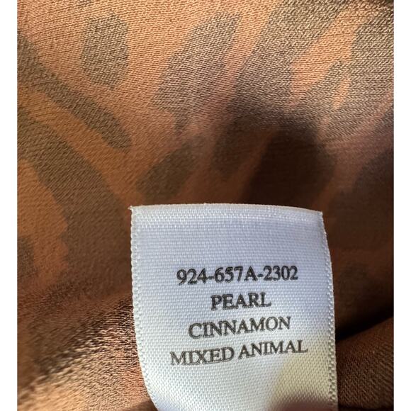 Rails Pearl Cinnamon Mixed Animal Print Popover Relaxed Blouse Women’s Xsmall - Picture 14 of 16